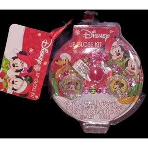 Disney Mickey & Minnie Lip Gloss Kit 1 Bracelet & 2 Rings
